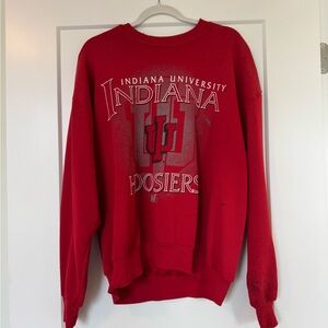 Vintage Red Indiana University Hoosiers Crewneck
